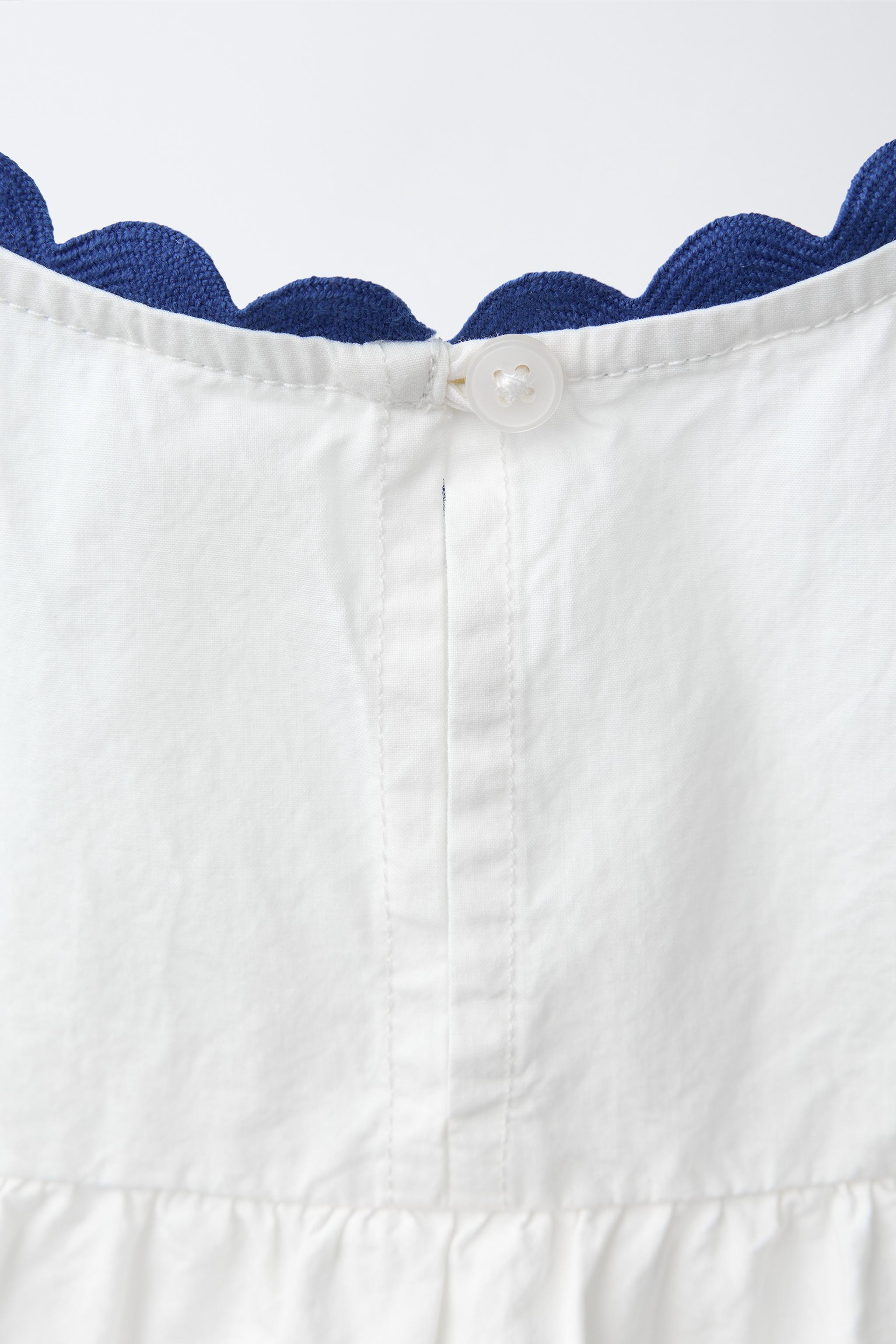 TOP EN POPELINE ONDULÉE CONTRASTÉE CASA LAWA X ZARA KIDS
